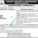 DGM (Ship Planning) Jobs in Karachi Shipyard and Engineering Works 2026 Current Openings Karachi Shipyard and Engineering Works General Manager Jobs