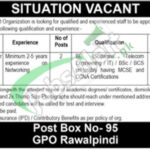 PO Box 95 GPO Rawalpindi Jobs